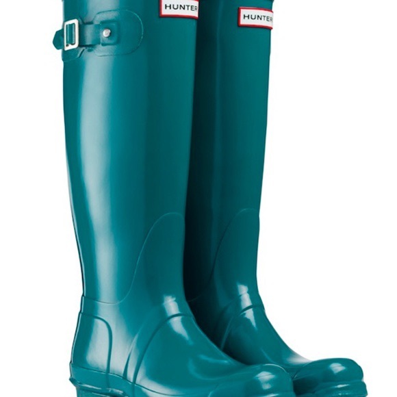 hunter teal boots